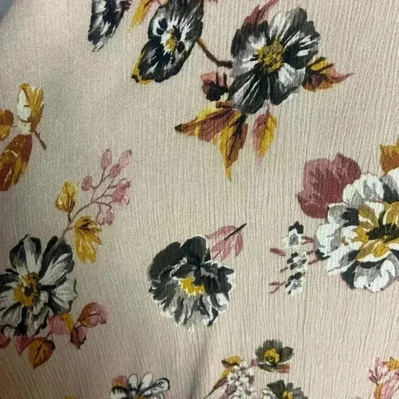 Gimmicks By Buckle Size M/L Kimono Floral Open Front Tie Sides Boho Hippie Pink - Picture 4 of 6